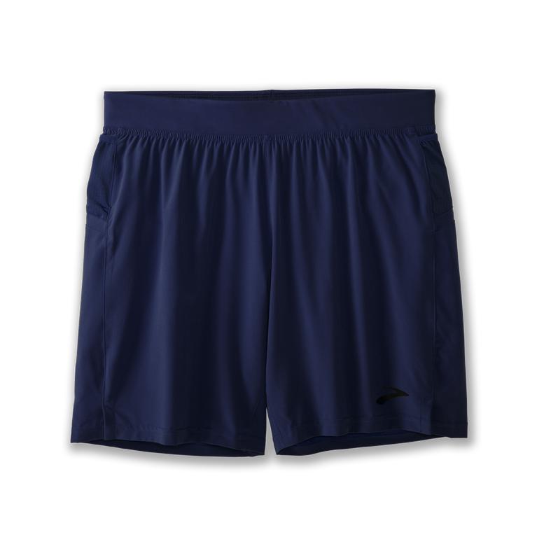 Brooks Men's SHERPA 7 2-IN-1 Running Shorts - Navy - Canada (TEBRK-0317)